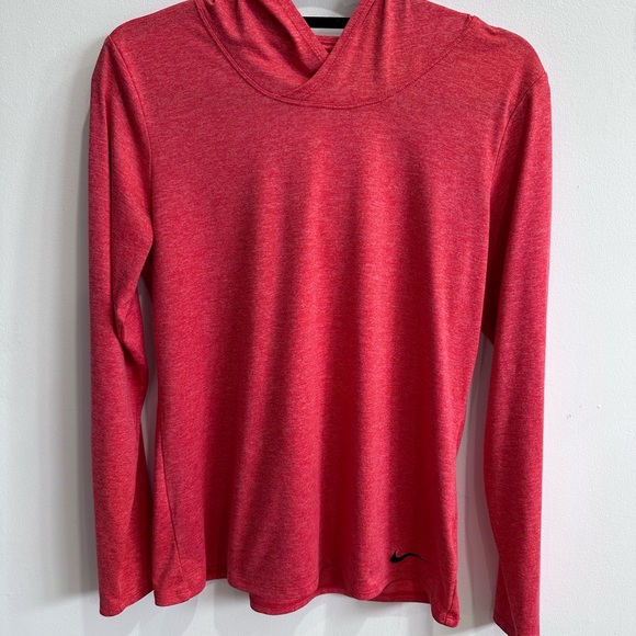 Nike Tops - Nike Red Dri-Fit Long Sleeve Hoodie - M